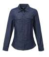 PR322 Premier Ladies Jeans Stitch Denim Shirt INDIGO DENIM colour image